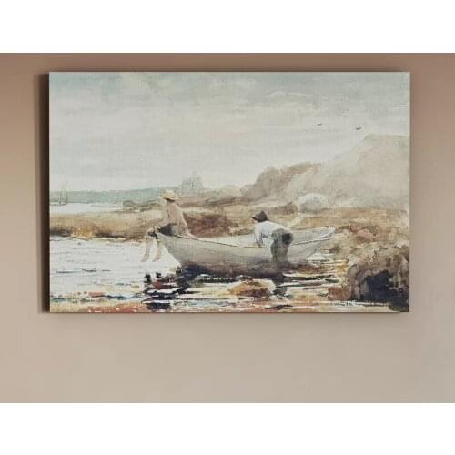 Modular Hd Seascape Prints Coast Rock Boy Boat Pictures Paintings Home Decor Canvas Poster Wall Artwork For Living Room No Frame