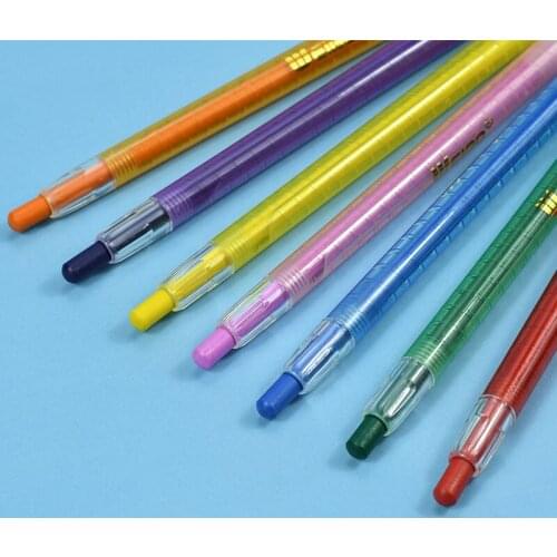 12pcs set Stationery Cartoon Cute Bear Non-Toxic Crayon Oil Painting Stick Student School Supply