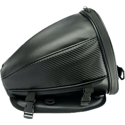 New Motorcycle Saddlebag Tail Bag Rear Back Seat Sports Carry Bag 100% Waterproof Motorbike Bike Luggage Saddle Bag Black OEM