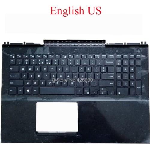 Laptop Palmrest Backlit US LA RU keyboard For DELL For Inspiron 15 7000 7566 7567 P65F 0MDC8K MDC8K 03R0JR 3R0JR English new