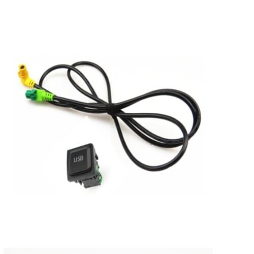 RCD510 RNS315 USB Adapter Switch Button wiring harness For vw Passat B6 B7 CC Golf 6 Jetta 5 mk5 6 mk6 Tiguan Polo 5KD035726A