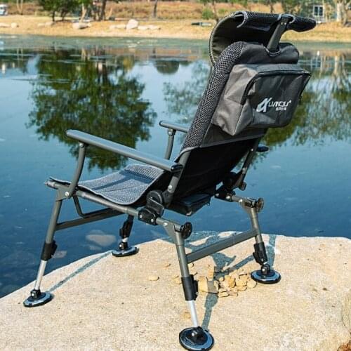 Zq European-Style Fishing Chair Reclining Seat Foldable Portable and Versatile All Terrain Fishing Chair