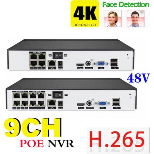 48V POE NVR For 5.0MP ONVIF IP POE PTZ Camera CCTV System Surveillance 8CH POE NVR H.264 P2P Cloud