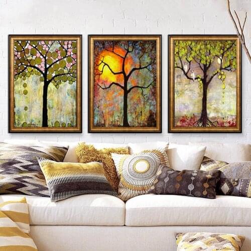 Nordic Modern Abstract Lucky Tree Decoration Painting For Living Room Porch Canvas Wall Art Prints and Posters Home Decor