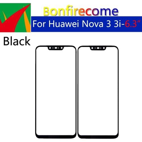10Pcs\lot For Huawei Nova 3 3i Front Touch Screen Glass Outer Lens For Huawei P Smart Plus LCD Glass Replacement