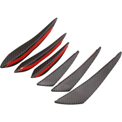 Universal Car Body Kits Front Bumper Fin Splitter Spoiler Canard Valence Paste Type for Repair Maintenance Decoration