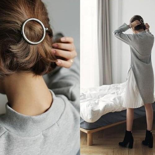 Character of Circular Triangle of Eight Hairpin 2016fashion The Geometric a Word Clip to Female 5 Cm Hair Combs Metal Round 06