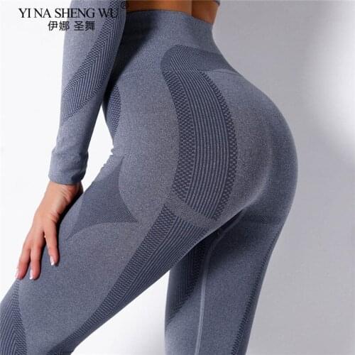 Women Gym Yoga Seamless Pants Sports Clothes Stretchy High Waist Yoga Pants Athletic Exercise Fitness Leggings Activewear Pants