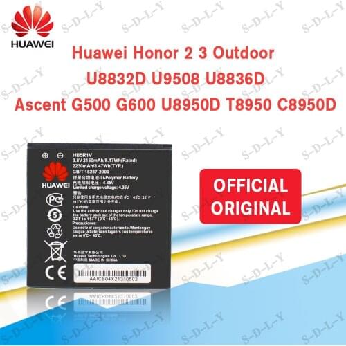 100% Original Hua Wei HB5R1 Battery for Huawei Ascend G500D G600 P1 LTE 201HW Panama U8520 U8832 U8832D U8836D U8950 U8950D