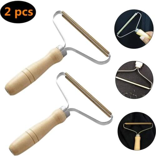2 Pack Portable Lint Remover Clothes Fuzz Fabric Shaver Dog Hair Brush Tool Fluff Removing Roller for Sweater Woven Coat