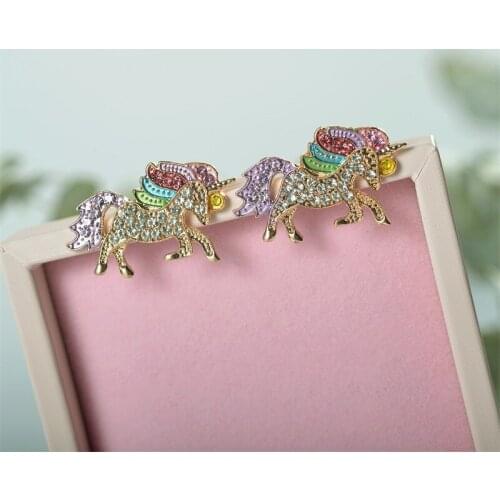 2020New Unicorn Earrings Color Chic Pony Earrings for Women Hanging Dangle Earrings Drop Earing Modern Dangle Earrings)