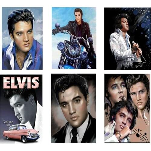 5D Diamond Mosaic Elvis Presley Portrait Icon Diamond Painting Full Square Round Drill Diamond Embroidery Diamond Cross Stitch