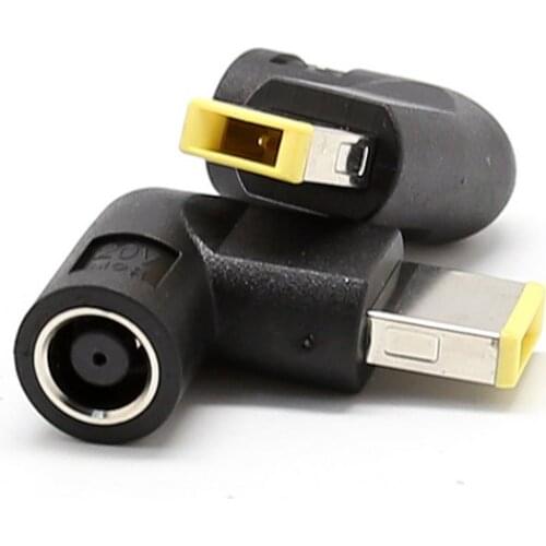DC 7.9*5.4mm DC Jack to Rectangle Port Charger Power Adapter 90 Degree Angled For Lenovo ThinkPad X1 Carbon Laptop