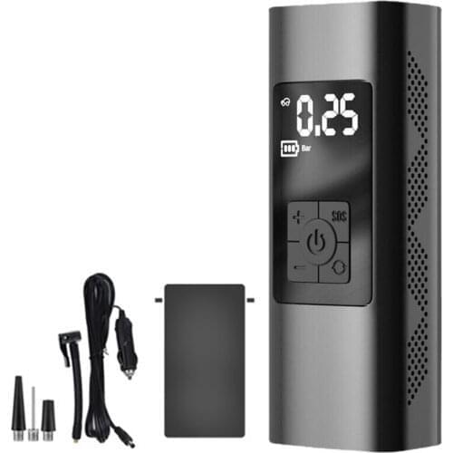 Car Air Compressor Inflatable Pump With LED Lamp For Motorcycle Bicycle Car Tyre Inflator Wireless Air Pump Car Accessories