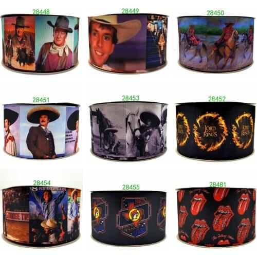 Free shipping 10 yards cartoon printed grosgrain ribbon 28448