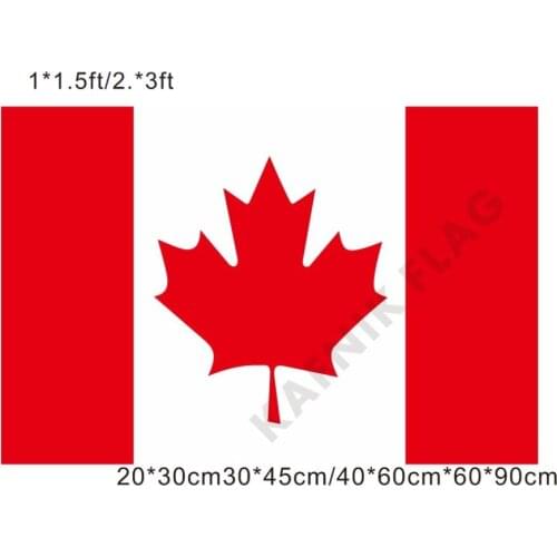 KAFNIK,free shipping 20*30cm/30*45cm/40*60cm/60*90cm small flags Canada National Country Flag for Countries World Event Decorati
