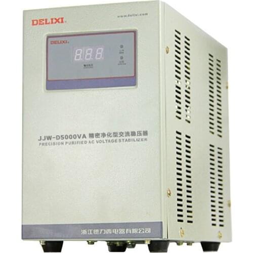 DELIXI JJW-D5000VA (5KW) single phase purification stabilizer high precision testing equipment computer exchange regulator 220V
