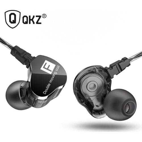 Dual Moving Coil Heavy Bass HiFi Microphone In-ear Sports Earphones for iPhone Samsung Universal Phone Headset QKZ CK9