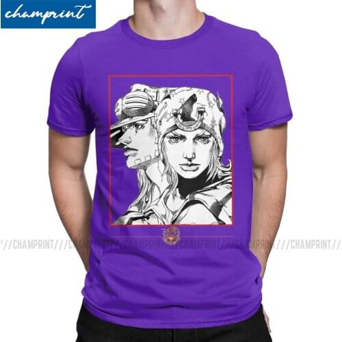 Mens T-Shirt Jayro Johnny Jojos Bizarre Adventure Novelty Cotton Tees Short Sleeve Jjba Manga T Shirt O Neck Clothing Printed