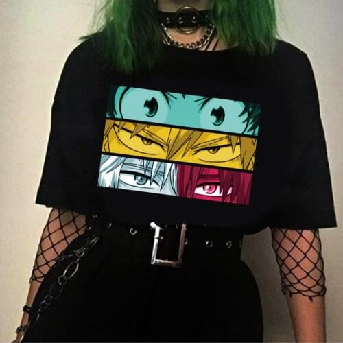 Katsuki Bakugo Shoto Deku Printed T-shirt My Hero Academia Shirt Boku No Hero Academia Japanese Anime Kawaii Shirt