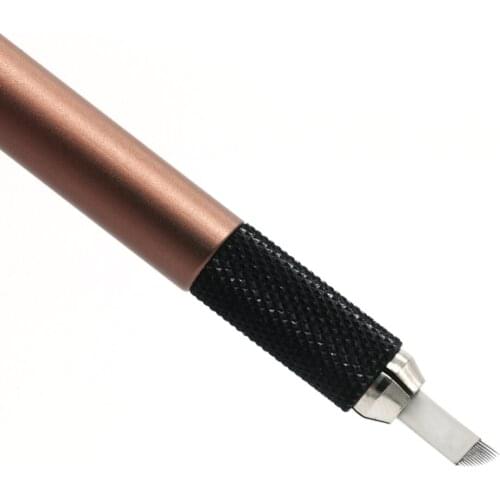 GOOCHIE Permanent Makeup Eyebrow Tattooing Manual Guns 12pin Blade Needles 3D Microblading Manual Pen