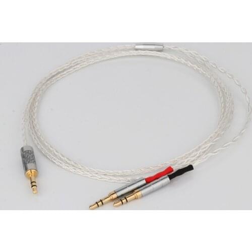Preffair 8 Cores Silver Plated OCC Earphone Cable For Focal Clear Elear Elex Elegia Stellia