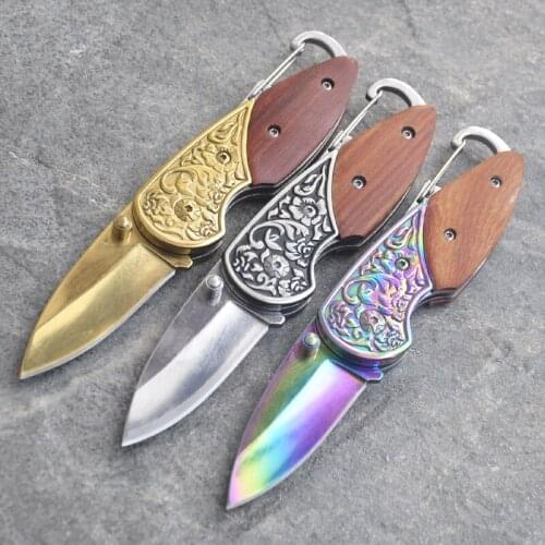 Quality New Hiking camping mini folding knife outdoor survival Knives portable stainless steel knife key chain pocket knife