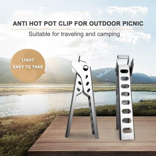 Camping hiking anti-scalding pot pots and bowls grips outdoor cooking picnic cookware handle clips outdoor camping equipment