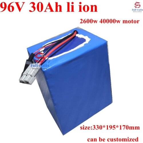 Great Power 96v 30Ah motor triciclo 3000w 1000w electric bike kit battery pack With BMS for tricycle bikes wheelchair+5A Charger