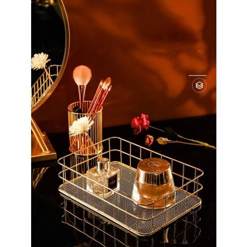 Nordic Cosmetic Storage Box Bathroom Living Room Makeup Skin Care Organizer Desktop Office Sundries Storage Basket Pen Holder