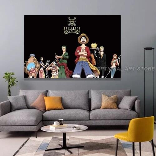 Luffy ，Nami， Zoro ，Usoppu， Chopper ，Ms. All Sunday ，Sanji Anime Poster Art Decoration Gifts Canvas Painting