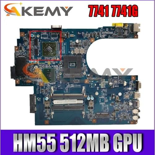AKEMY JE70-CP MB 09923-1M 48.4HN01.01M MBN9Q01001 Laptop motherboard For Acer aspire 7741 7741G HM55 512MB GPU works