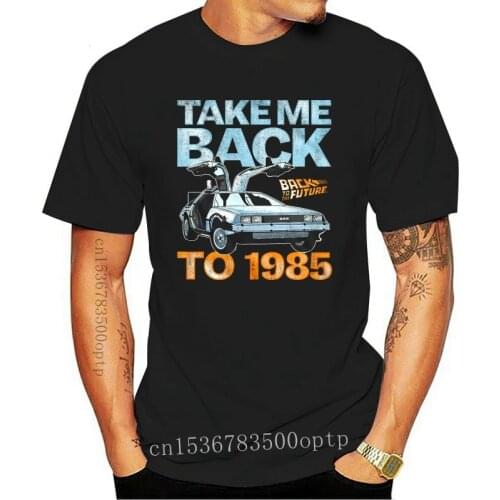 New OFFICIAL Back to The Future Take Me Back to 1985 Mens T Shirt DMC Delorean
