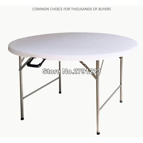 NEW arrival 48" Round Folding Table Round Table Plastic Kitchen Indoor Outdoor High Quality