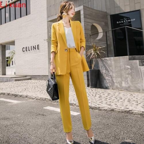Professional clothes for women work suits for women women pants suits plus size two piece pants women jacket and pants set