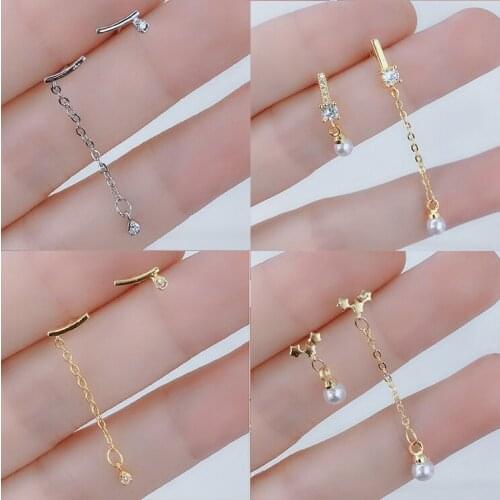 925 Sterling Silver Pin Long tassel Pendant Earrings,earrings Fashion Earring christmas gift