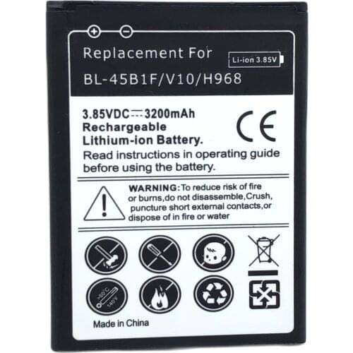 3200mAh Replacement Battery For LG V10 BL-45b1f H961N F600 H900 H901 VS990 H968 Mobile Cell Phone battery