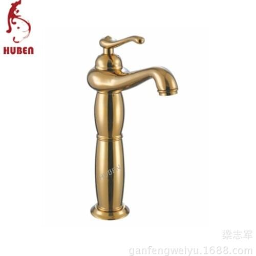 Ben golden tiger hole basin mixer full of hot and cold faucets antique copper pots platform dedicated washbasin