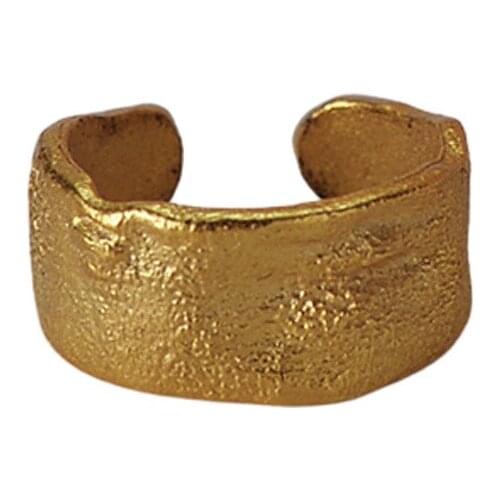 ONLY 1PC (No pierced) 10mm Authentic 925 Sterling silver Burned circle Geometric CLIP Earrings jEWELRY TLE1234