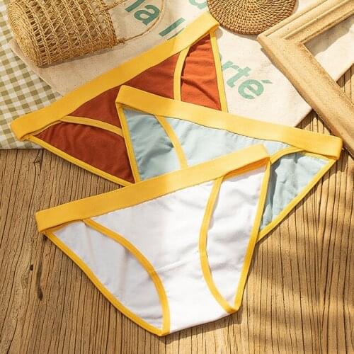 Luckymily Women Sexy Cotton Lingerie Low-waist Panties For Women Comfortable Temptation Briefs G String Underwear Intimates