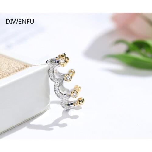 CROWN Diamond S925 Sterling Silver Rings for Women Bohemia Cocktail Rings for Luxury Fashion Anniversary Diamond Silver Jewelry