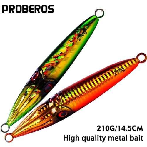 1PC Jigging Lead Fish 210G/14.5CM Metal Jig Bass Baits with Nepal Hooks Spoons Squid Jigs Wobbler Artificial Tackle