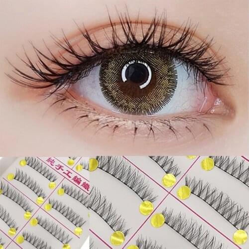 10Pairs Mink Hair False Eyelashes Natural/Thick Long Eye Lashes Wispy Makeup Messy Winged Extension Tools Wimpers