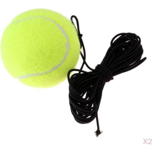 2pcs Professional Drill Exercise Training Tennis Practice Ball with String Rope