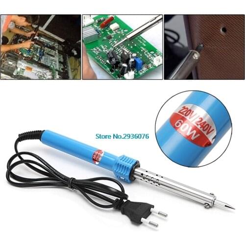 220-240V EU Plug 60W Electric Soldering Iron Pencil Shape Outside Thermal Welding Gun Solder Station Tip