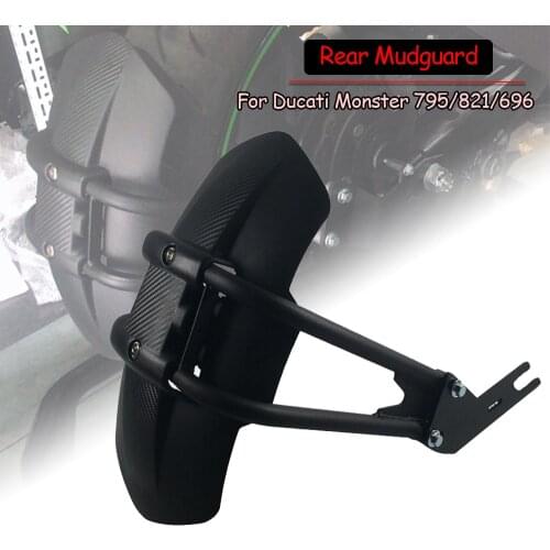 For Ducati Monster 821 696 795 Motorcycle Accessories Rear Fender Mudguard Mudflap Mud Hugger Guard Cover Monster821 Parts