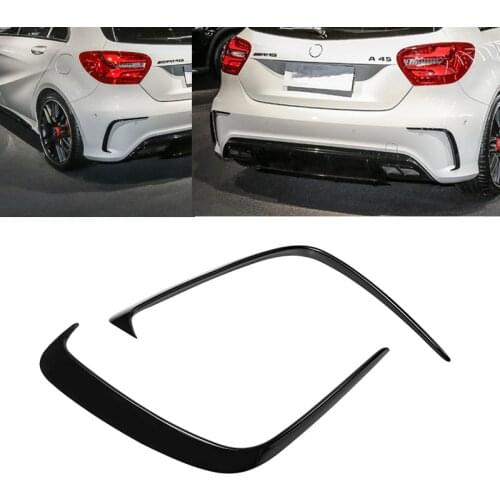 Car Black ABS Rear Bumper Splitter Spoiler Canard for Mercedes Benz Benz W176 A200 A250 A45 AMG 2013 2014 2015 2016 2017 2018