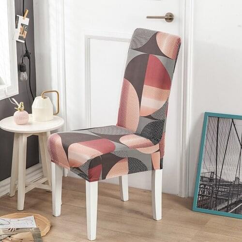 Geometric Spandex Chair Cover Stretch Elastic Slipcovers Chair Seat Covers For Dining Room Kitchen Wedding Banquet Hotel