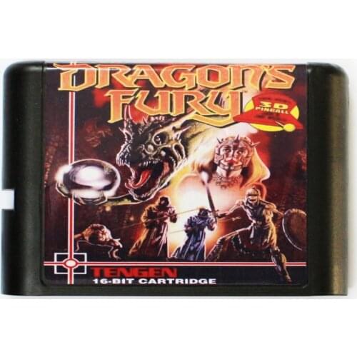Dragons Fury 16 bit MD Game Card For Sega Mega Drive For SEGA Genesis