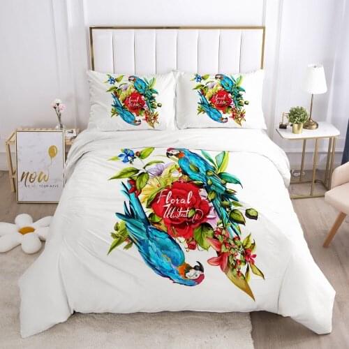 3D Bedding Sets Quilt Covers Pillow Shams Duvet Cover Sets Bedclothes Bed Linens King Queen Full Simple Flower Home Textile